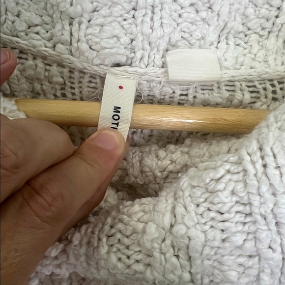 Anthropologie - Moth Wood Button Turtleneck Cream Long Sleeve Knit Sweater XS - Picture 10 of 12